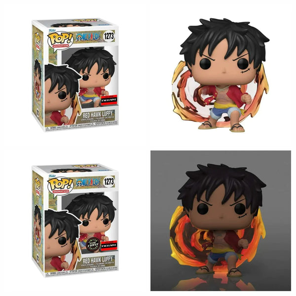 One Piece Monkey D. Luffy Red Hawk Pop! Vinyl Figure - AAA Anime Exclusive Chase Bundle